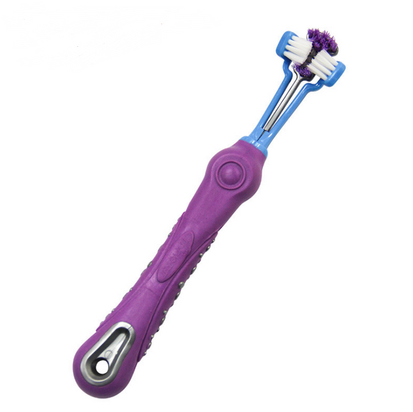 Three-Sided Pet Toothbrush