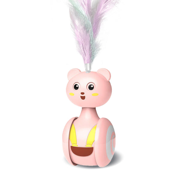 Rolling Feather Cat Toy