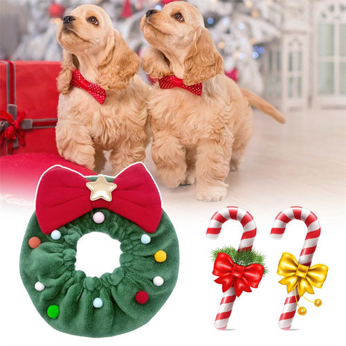 Christmas Bow Pet Collar